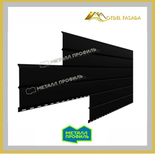 Сайдинг металлический L -Брус VikingMP-01- RALL 9005 Черный 0.45мм