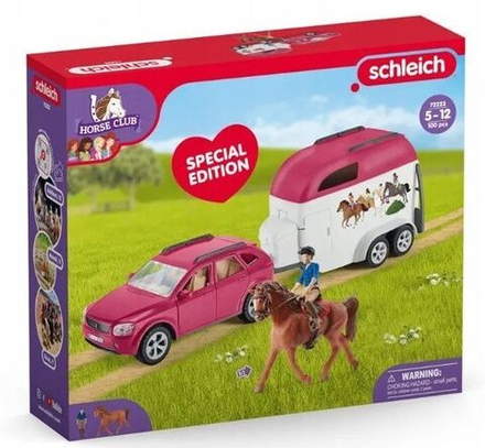 Фигурки Schleich Horse Club - Игровой набор Шляйх Автомобиль с прицепом - Лошади 72223