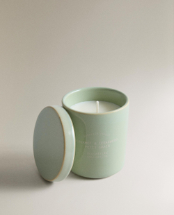Zara Home Свеча ароматическая Bergamot & Cedarwood 170 г, растительный воск, аромат древесный, Коричневый