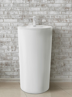 Раковина напольная  WeltWasser WW LEERBACH 4646 GL-WT 460х460х830