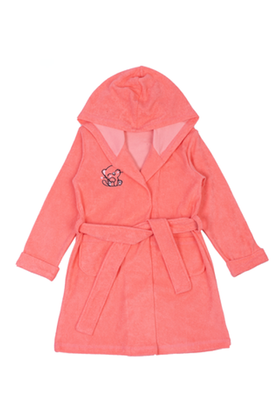Халат (банный) для девочки M1191M-3/6 р.98 коралловый(Такро)