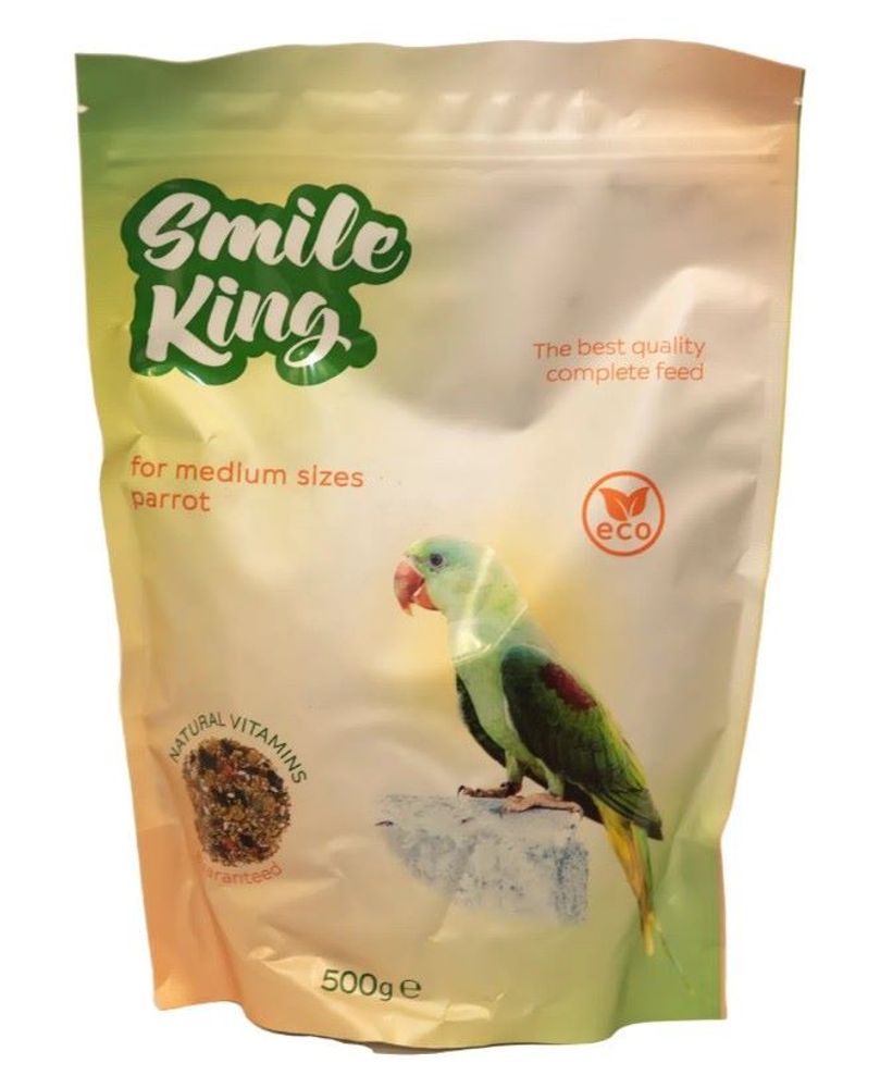 Корм для средних попугаев Smile King, Дой-пак 500 г