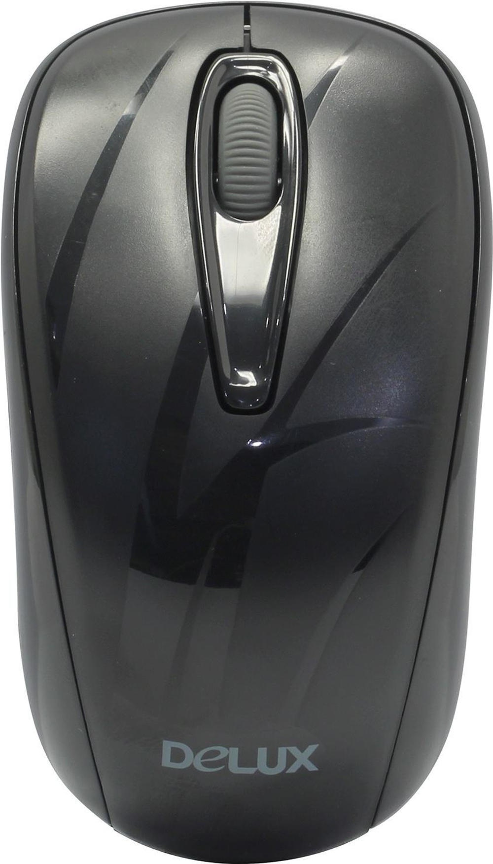 DELUX Wireless Mouse &lt;DLM-107GX+G07UF Black&gt; (RTL)  USB  3btn+Roll