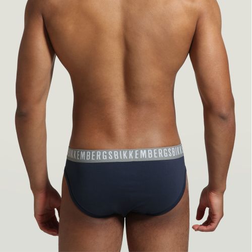 Мужские трусы брифы синие набор 3 в 1 Bikkembergs CLASSIC BKK1USP02TR Мужские трусы брифы синие набор 3 в 1 Bikkembergs CLASSIC BKK1USP02TR