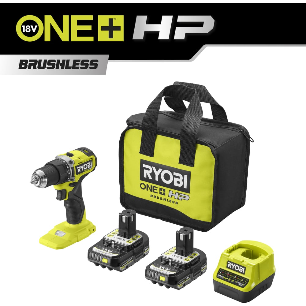 Бесщеточная дрель-шуруповерт Ryobi ONE+ HP RDD18C-220S 5133004980
