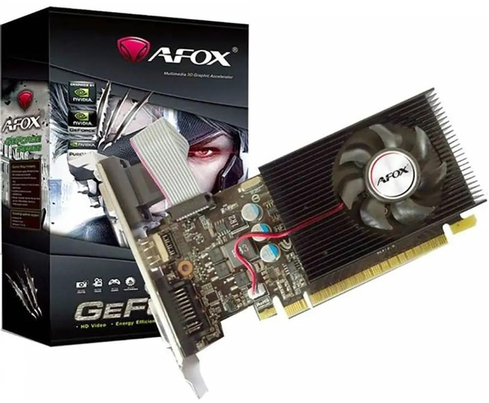 Видеокарта AFOX NVIDIA  GeForce GT 730 AF730-4096D3L6 4ГБ GDDR3, Low Profile,  Ret