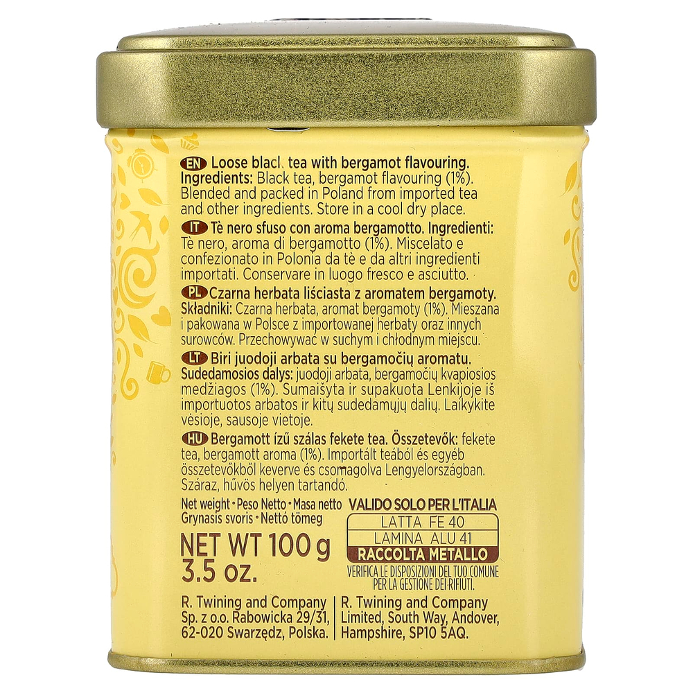 Twinings, Эрл Грей, рассыпной чай, 100 г (3,5 унции)