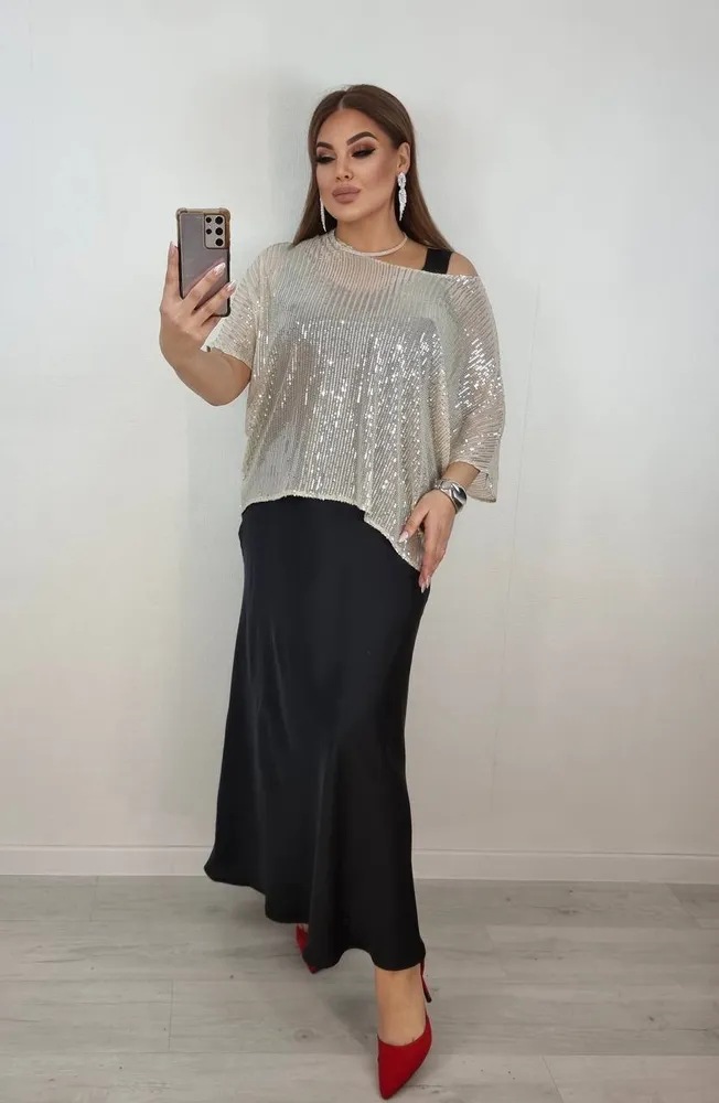 Платье с накидкой 03573 Фабрика Моды