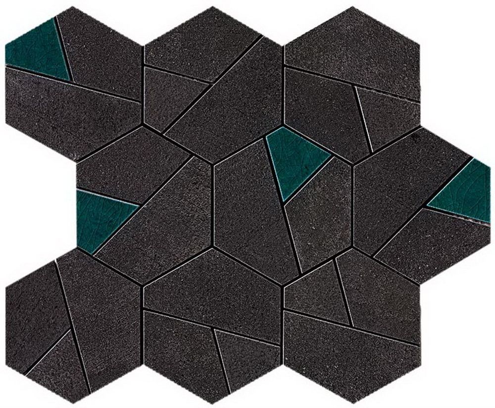 Мозаика ATLAS CONCORDE BOOST Tarmac Mosaico Hex Jade