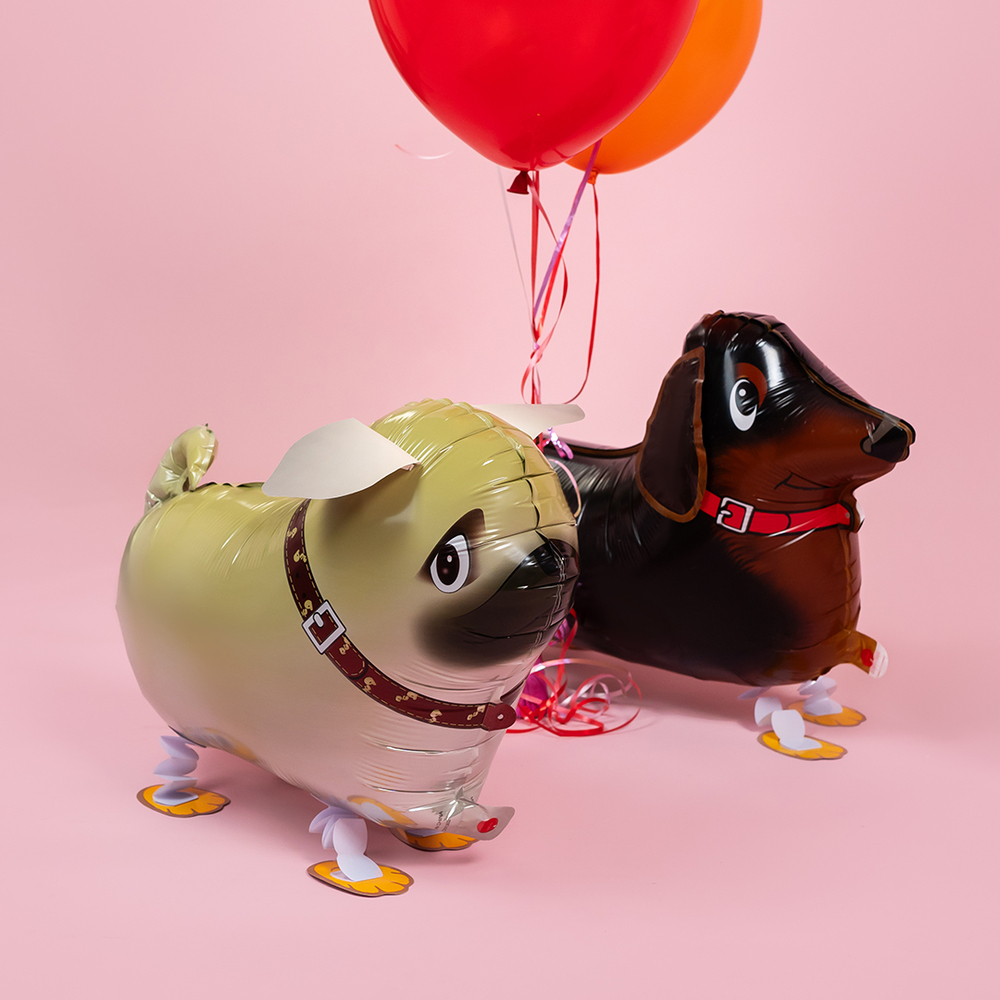 Фольгированный шар-фигура ходячая «Собака» в ассортименте