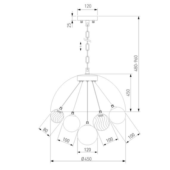 Подвесной светильник Eurosvet Anait 30178 хром