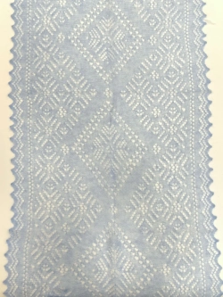 Оренбургский пуховый палантин А12040-04 голубой