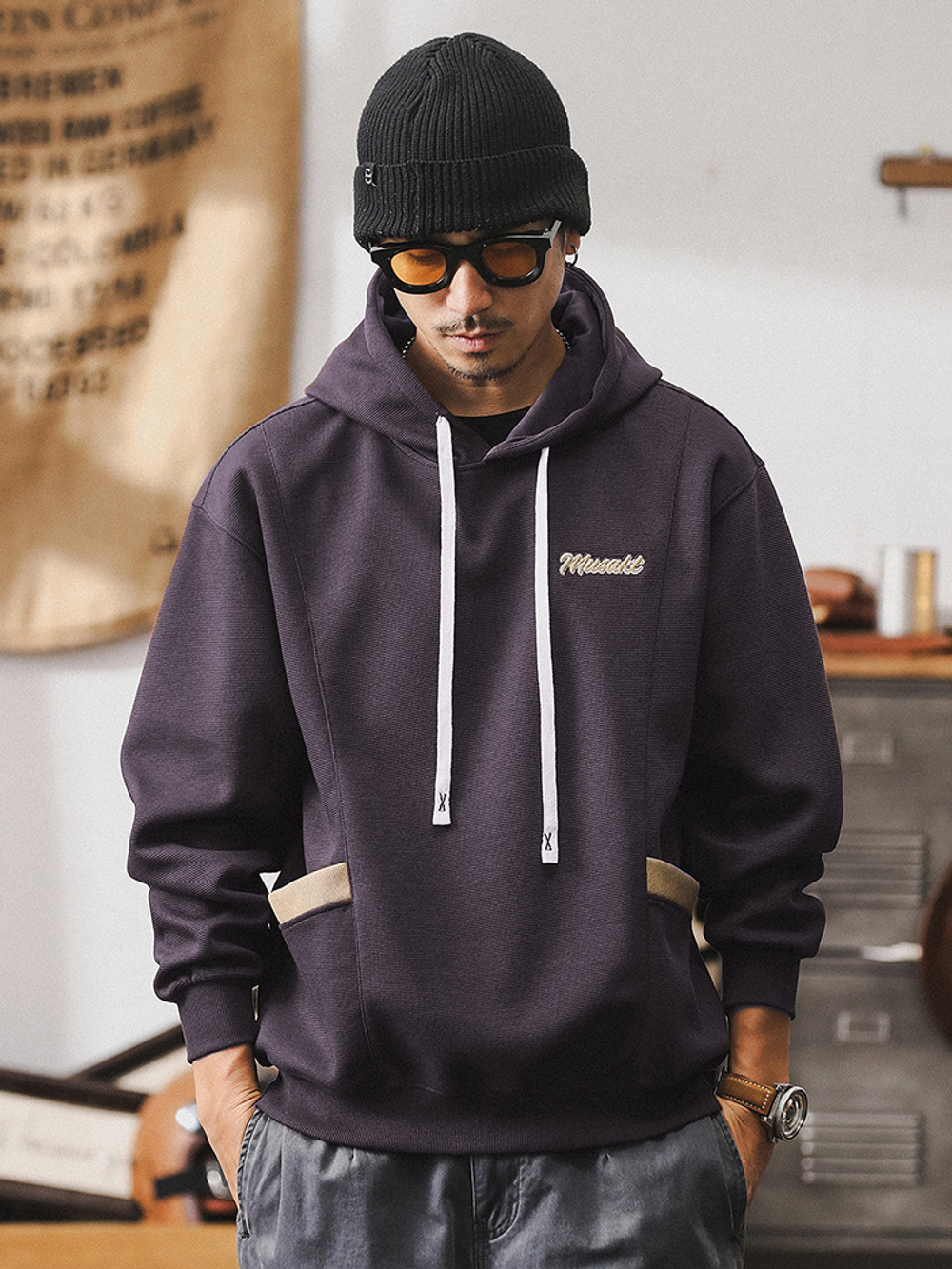 Худи мужской свободный с капюшоном