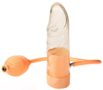 Помпа-пенис с грушей Trojan (прозрачный, телесный ) (Цвет: прозрачный, телесный)