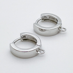 Ювелирные швензы с родиевым покрытием, 16*4 мм, цена за пару