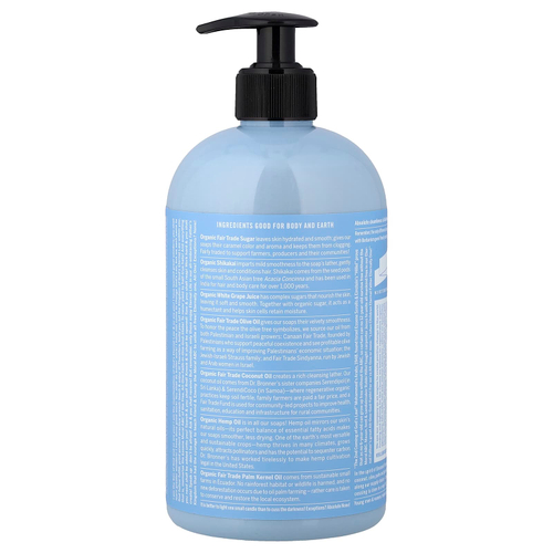 Dr. Bronner's, детское органическое мыло с сахаром, 4 в 1, без запаха, 710 мл (24 жидк. унции)