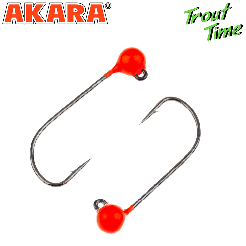 Джиг. Akara Trout Time Шар вольфрам 0,5 г. 3,5 мм. кр. № 4 Orange (3шт)
