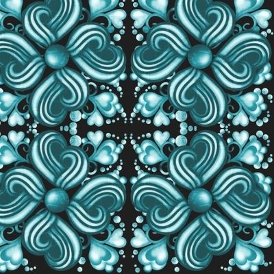 Бирюза вертушка на чёрном