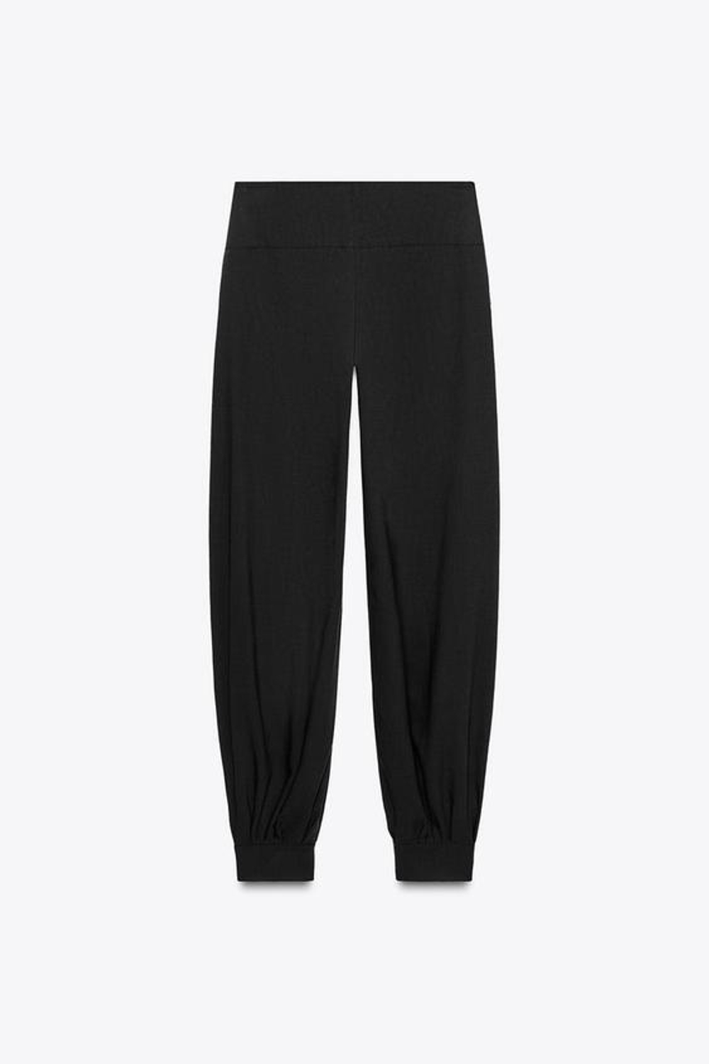 ZARA БРЮКИ-БАГГИ С МАНЖЕТАМИ — ZW COLLECTION, ЧЕРНЫЙ