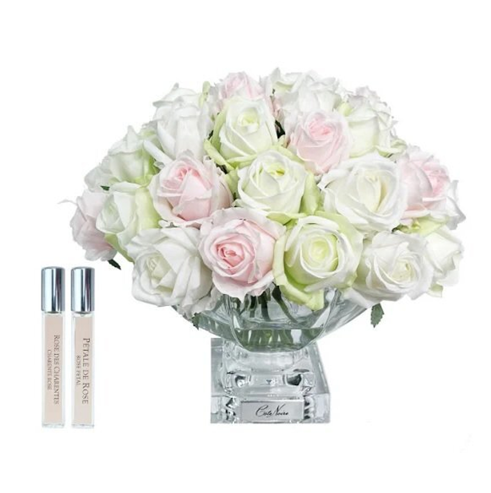 Букет роз ароматизированный и 2 спрея по 10мл Cote Noire Centerpiece Rose Buds розовый/зеленый/белый