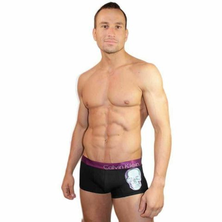 Мужские трусы боксеры черные с черепом Calvin Klein Boxer Black