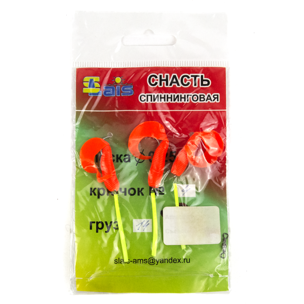 Снасть окуневая (спиннинговая) 14гр, №4, d 0.25мм