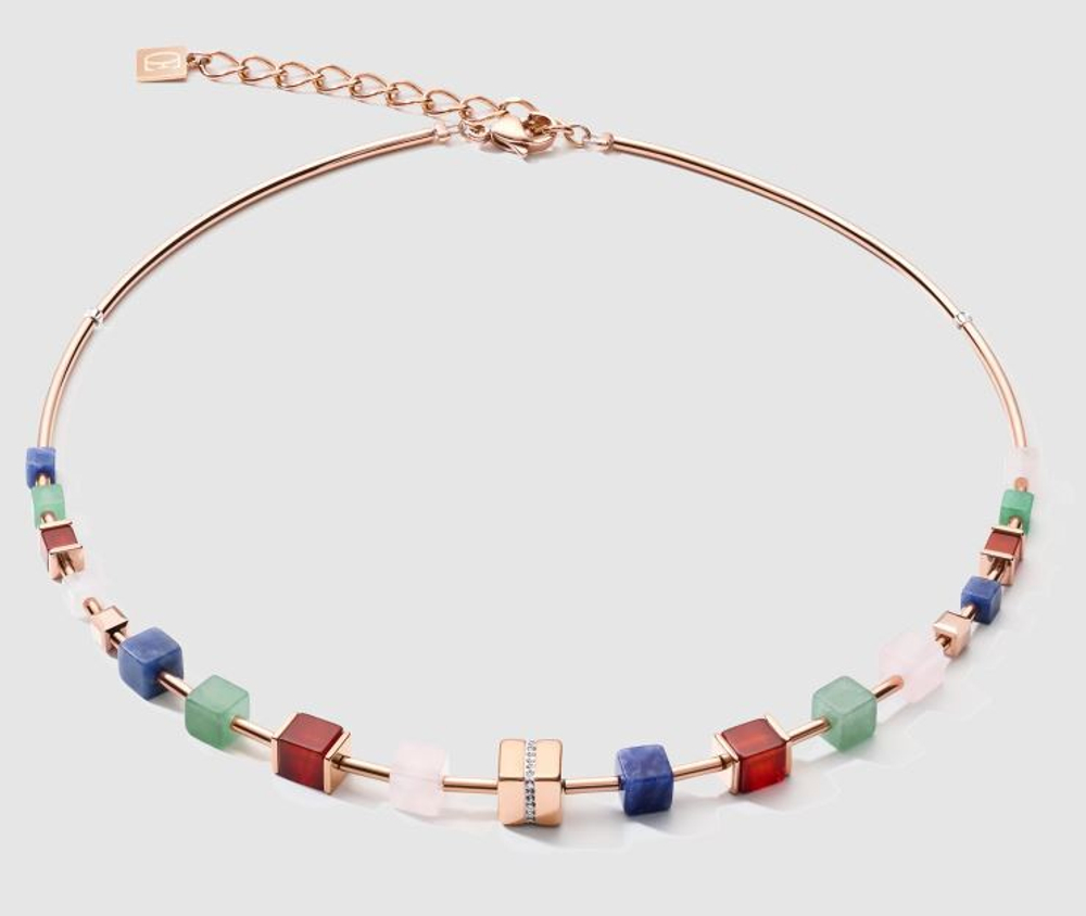 Колье Coeur de Lion Rose Gold Multicolor 5058/10-1561