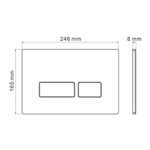 Кнопка смыва WAVE V1 универсальная БЕЛАЯ АБС прямоугольная