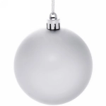 Новогодние шары 7 см (набор 3 шт) «Матовый», серебро