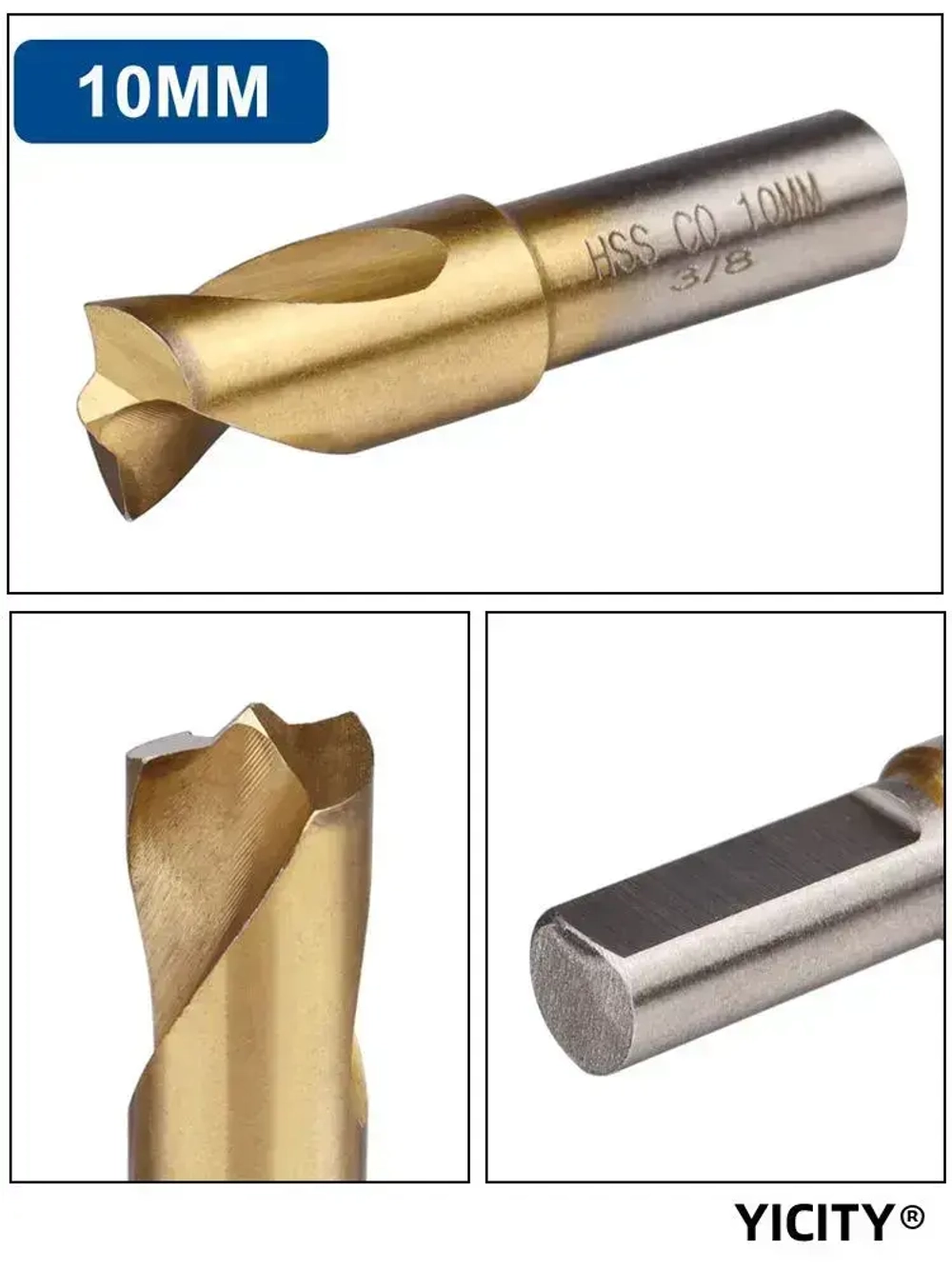YICITY Сверла для высверливания точечной сварки 1/4" и 5/16" и 3/8"/HSS, инструмент с вращающимся резцом/Набор из 12 предметов.