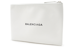 Balenciaga Cow Leather Briefcase Clutch Regular Men"s White