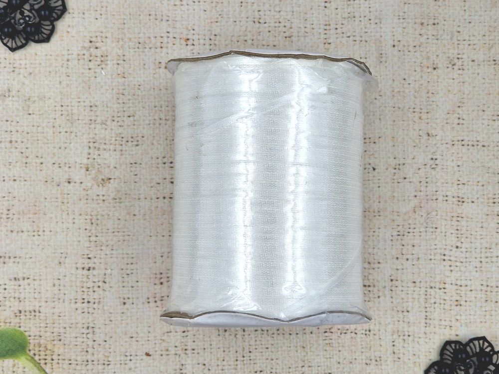 Лента атласная, ш. 4 мм, белый