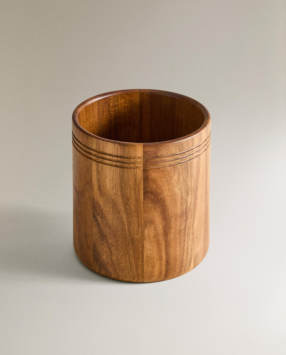 Zara Home банка для продуктов из дерева, цвет коричневый, 15 см