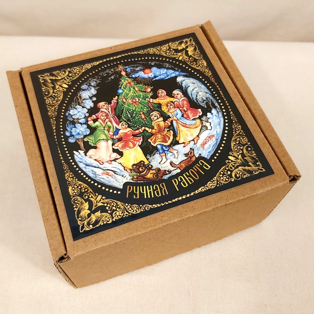 Набор ёлочных игрушек Конфеты с ручной росписью Палех "Сказки "