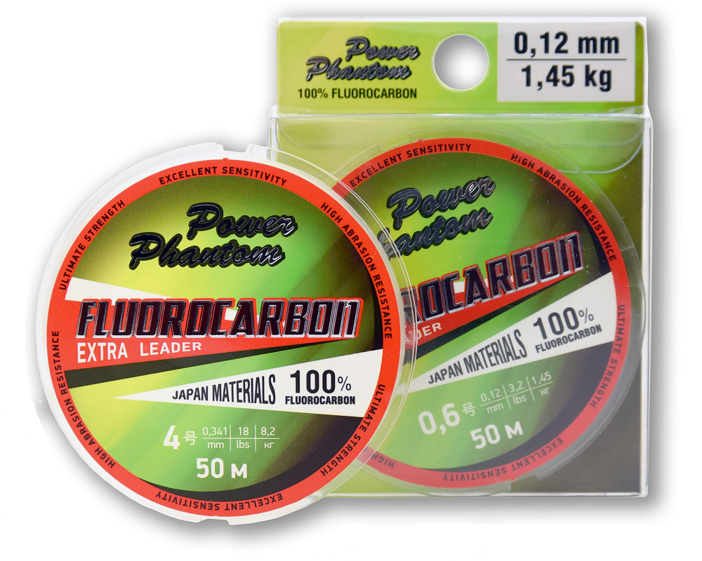 Леска Power Phantom Fluorocarbon Extra Leader, 3,5  0,30мм, 6,5 кг,прозрачный, 50м