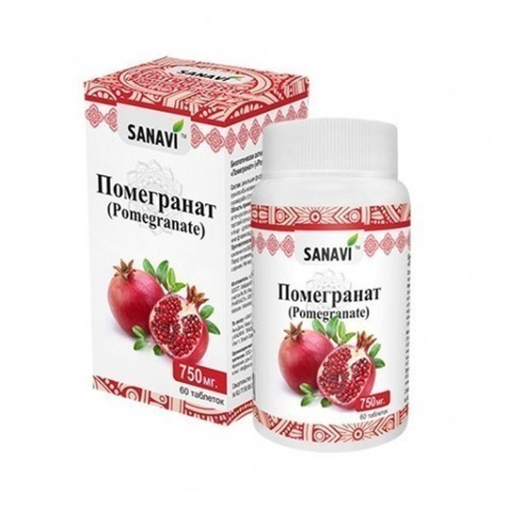 БАД Sanavi Pomegranate Помегранат 60 таб. 750 мг
