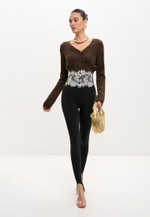 Кардиган с кружевом