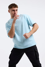 Футболка BOXRAW Lineal Oversized голубая