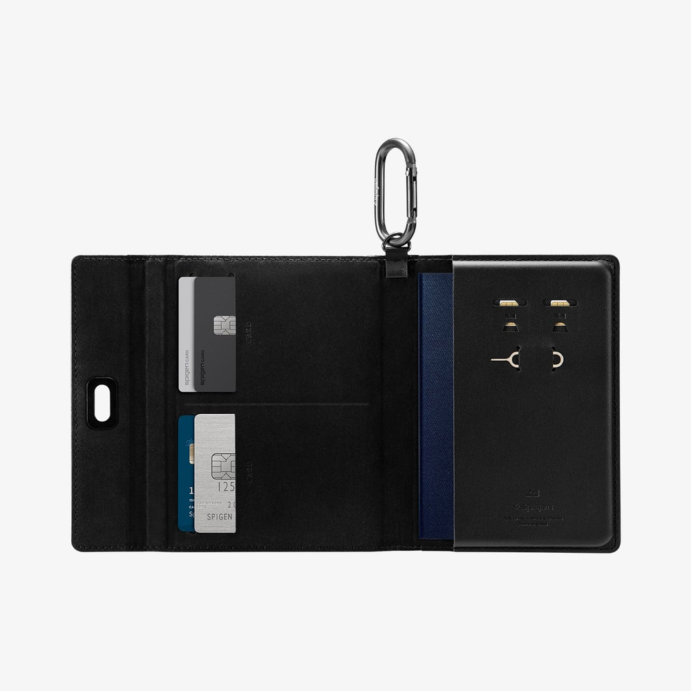 Обложка Spigen Universal Passport Holder black