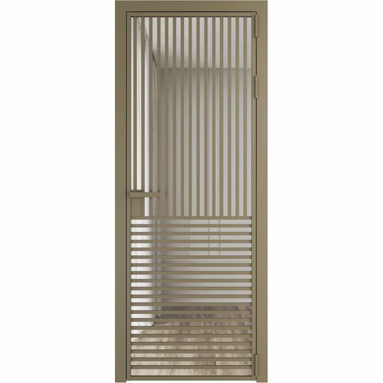 Алюминиевая дверь 17AG шампань стекло прозрачное