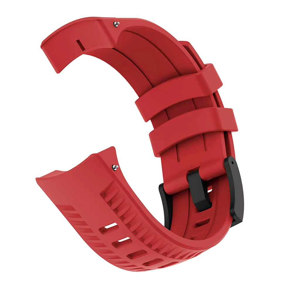 Ремешок силиконовый для Suunto 9 / 9 Baro быстросъемный 24 мм (Красный)