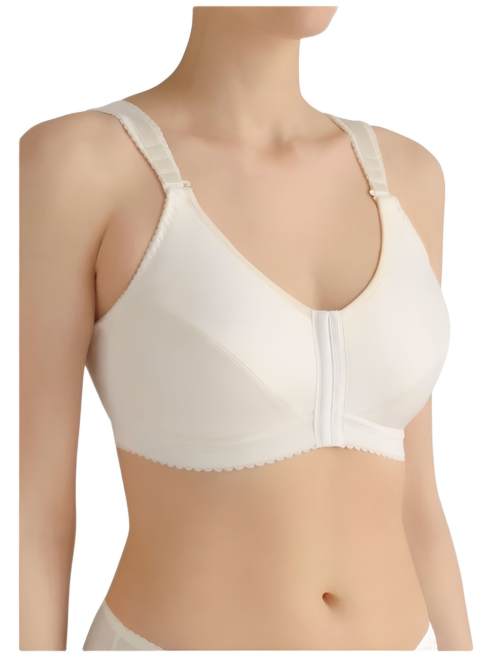 Бюстгальтер с передней застежкой, для фиксации экзопротезов молочной железы 95E черный