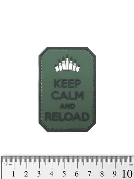 Шеврон Keep Calm and Reload PVC. Олива