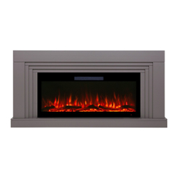 Электрокамин RealFlame Stanley 42 BG мокко c Diamond 42, с муляжом дров и кристаллами