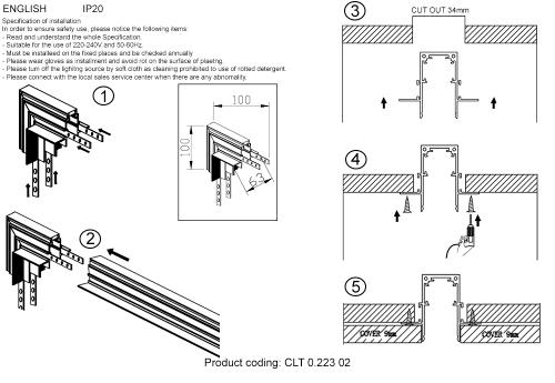 Внутренний соединитель угловой для встраиваемого магнитного шинопровода Crystal Lux CLT 0.223 02 BL