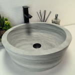 Раковина из андезита Drum Blue Kecil DA-62936 45*45*15 10