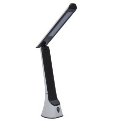 TLD-564 White-Black-LED-500Lm-3000-6000K-Dimmer-NightLight Светильник настольный с ночником. 8W. Сенсорный выключатель. Диммер. Белый с черным. ТМ Uniel