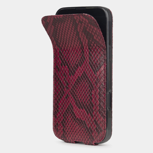 Чехол для iPhone 17 Pro Max Robert Питон Бордовый