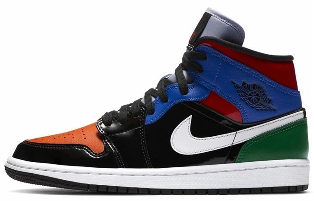 Кроссовки Jordan Air Jordan 1 Mid Se Patent Blend (Женская размерная сетка)