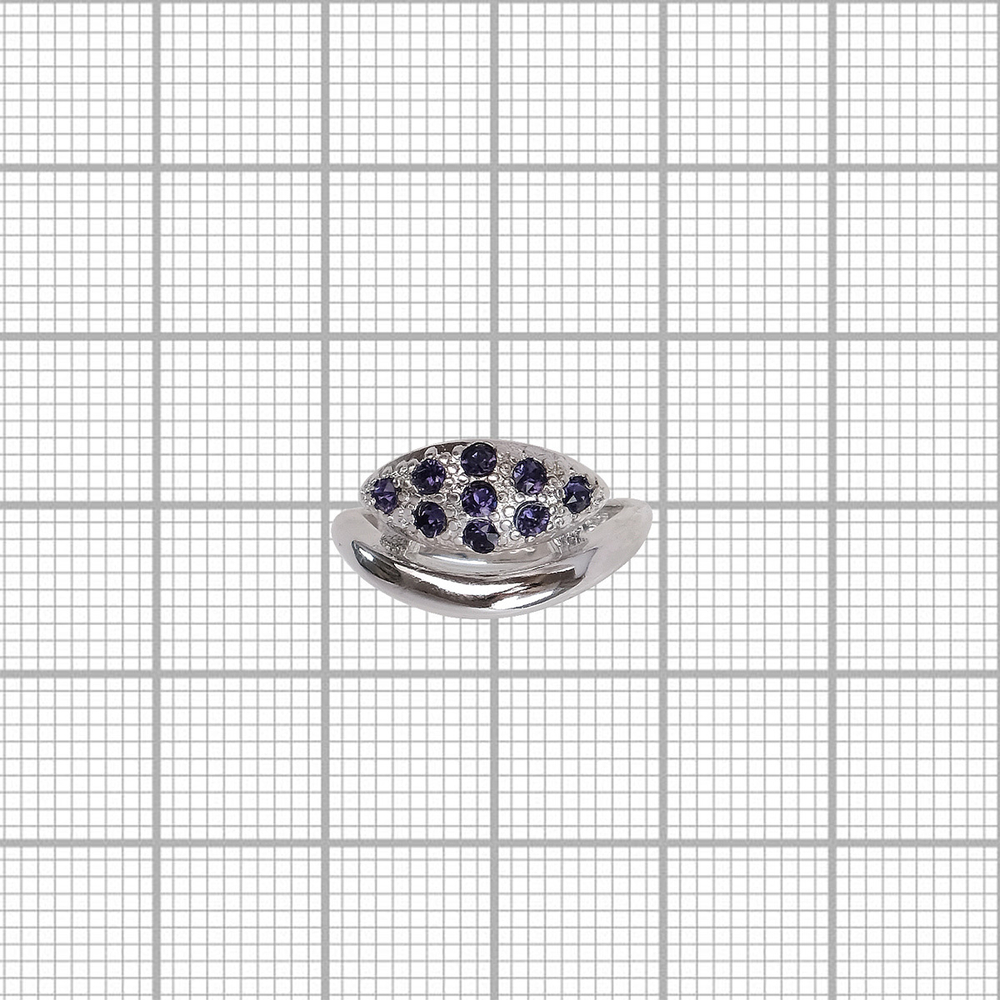 "Ракин" кольцо в родиевом покрытии из коллекции "Озон" от Jenavi